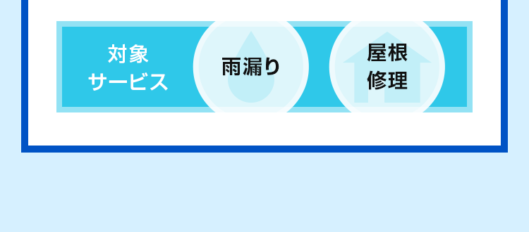 対象サービス　雨漏り・屋根修理